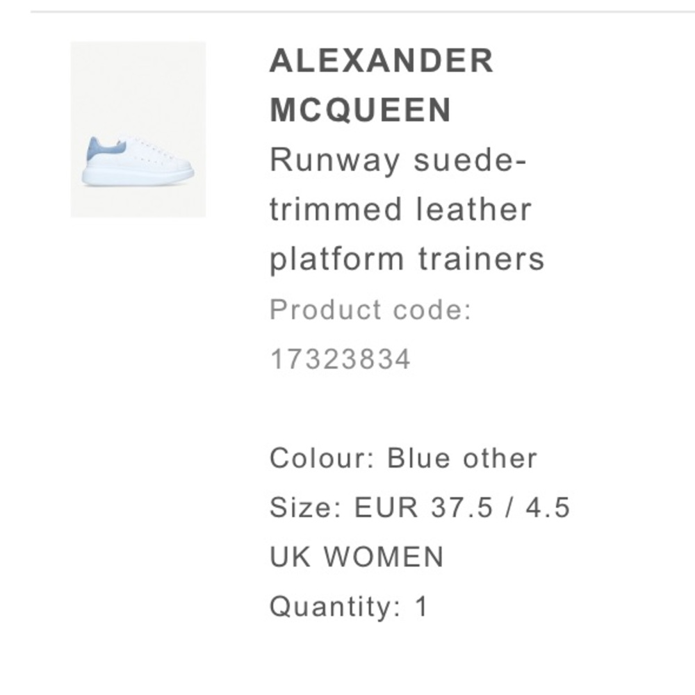 Alexander McQueen Sneakers - Picture 1 of 6